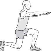 Shrimp Squat negativ – Knie setzt auf — Ende